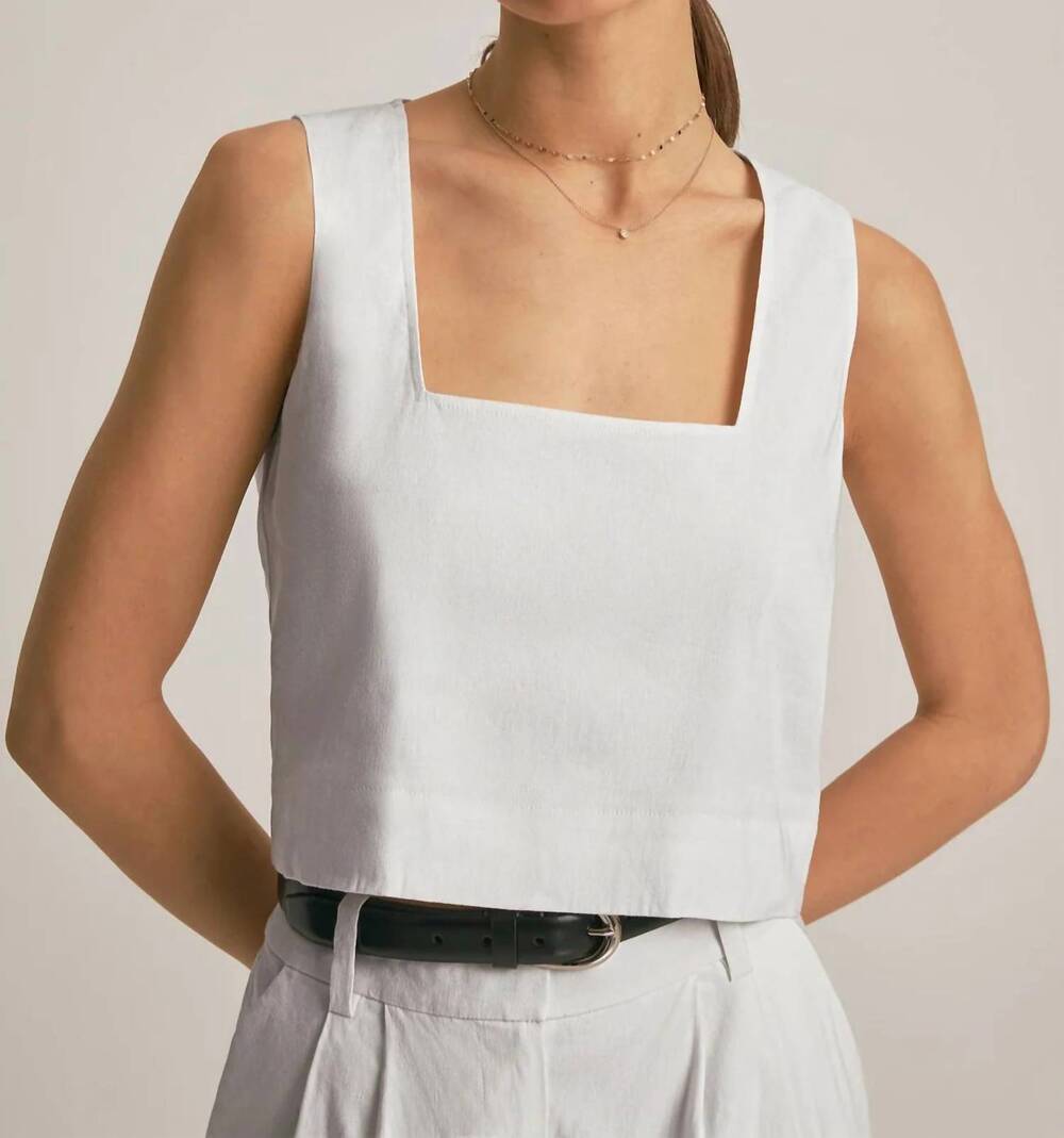 NEW FAVORITE DAUGHTER the abby sleeveless top in white